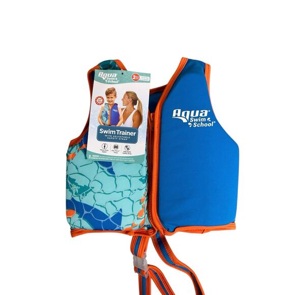 Aqua Swim School Kids Trainer Vest Level 2 Adjustable Safety Strap Age 2-4 New - Picture 3 of 5